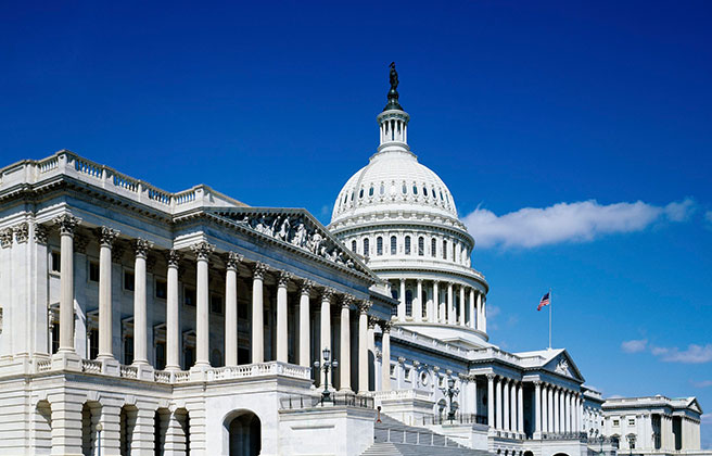 A landscape view of the U.S. Capitol.