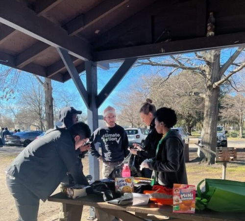 Colin with volunteers in Virginia