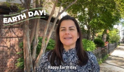 Rep Nanette Barragan Earth Day photo with trees