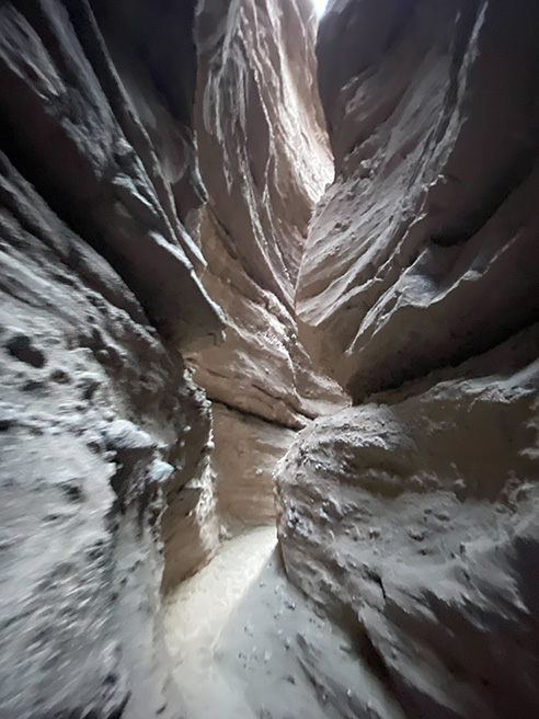 Inside a slot canyon in the proposed Chuckwalla National Monument.