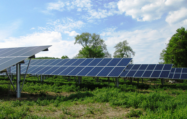 Solar array in Guilford Vermont.